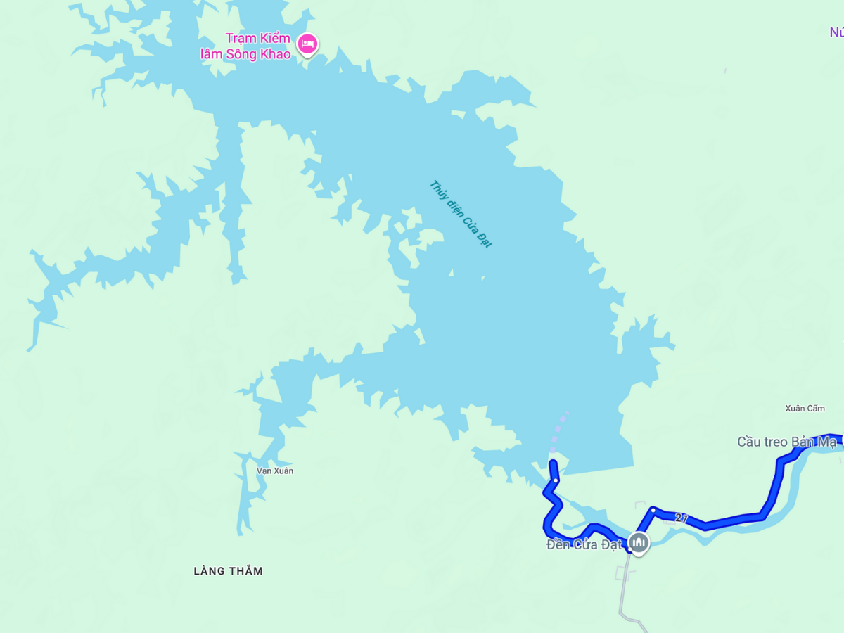 Cửa Đạt Thanh Hóa nằm trên thượng nguồn sông Chu.