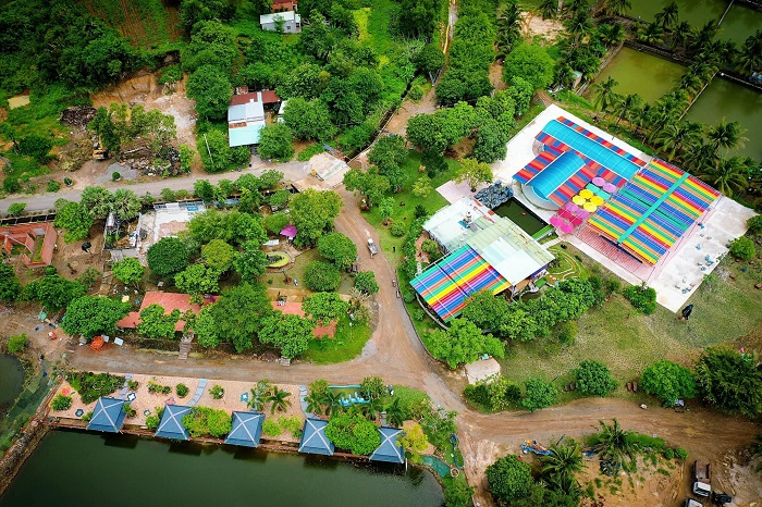 Toàn cảnh không gian xanh mát tại Khu du lịch sinh thái Suối Giàu