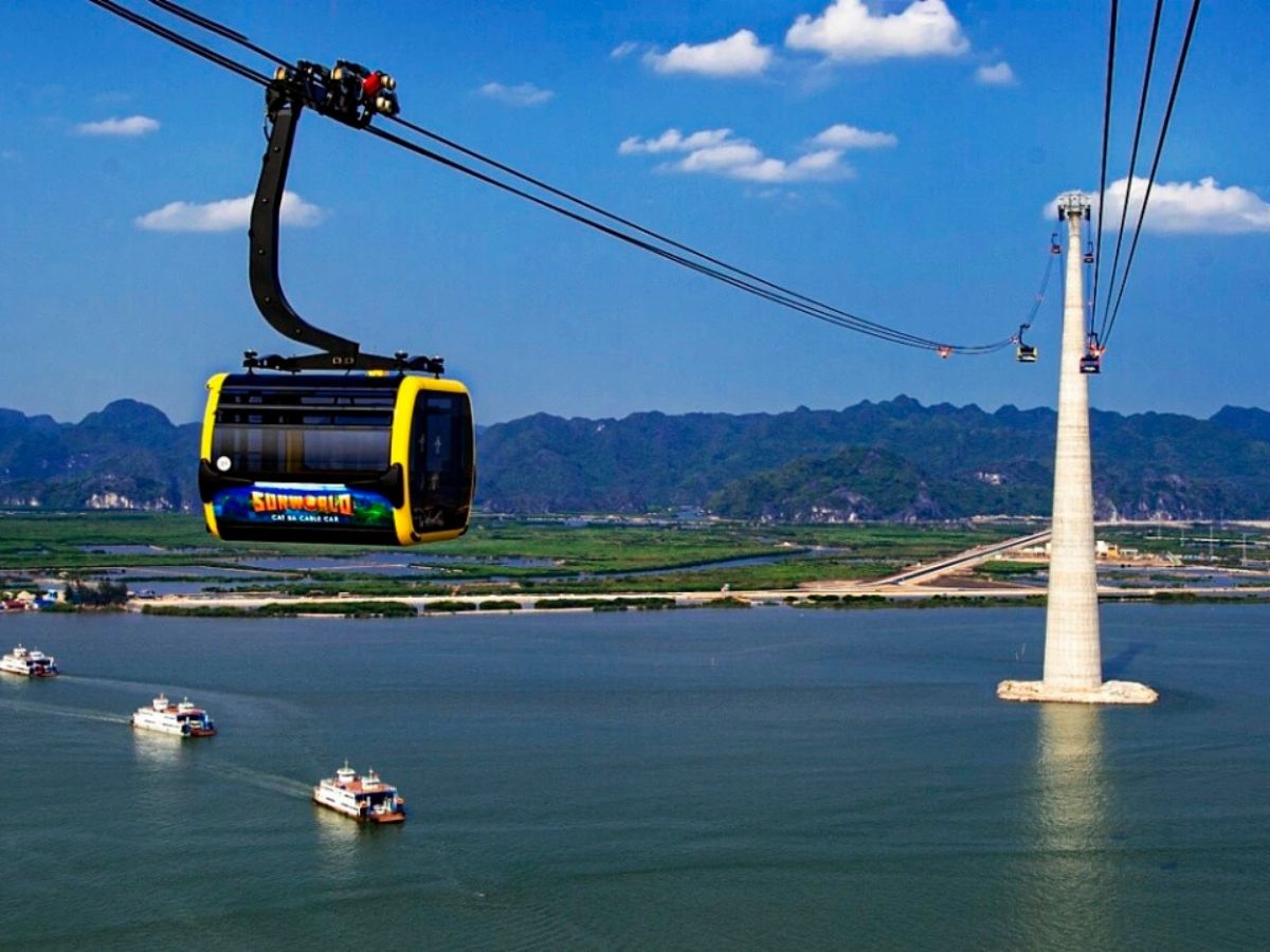 rải nghiệm du lịch Vịnh Lan Hạ với hệ thống cáp treo Sun World Cat Ba.
