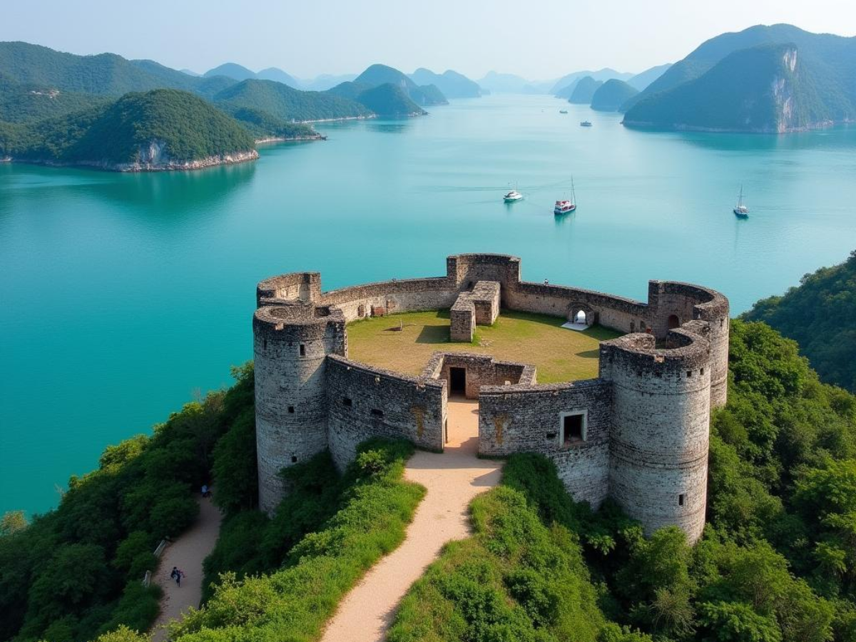 Toàn cảnh pháo đài Thần Công.