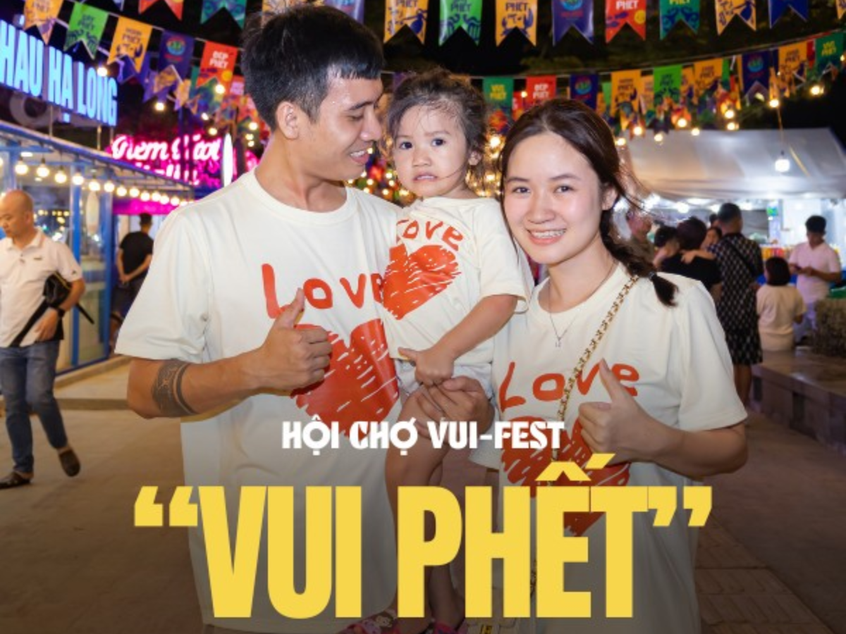 Khu phố ánh sáng là nơi được check in nhiều nhất tại VUI Fest nhờ hệ thống đèn lồng, bảng hiệu và các cụm decor phong cách carnival biển nổi bật.