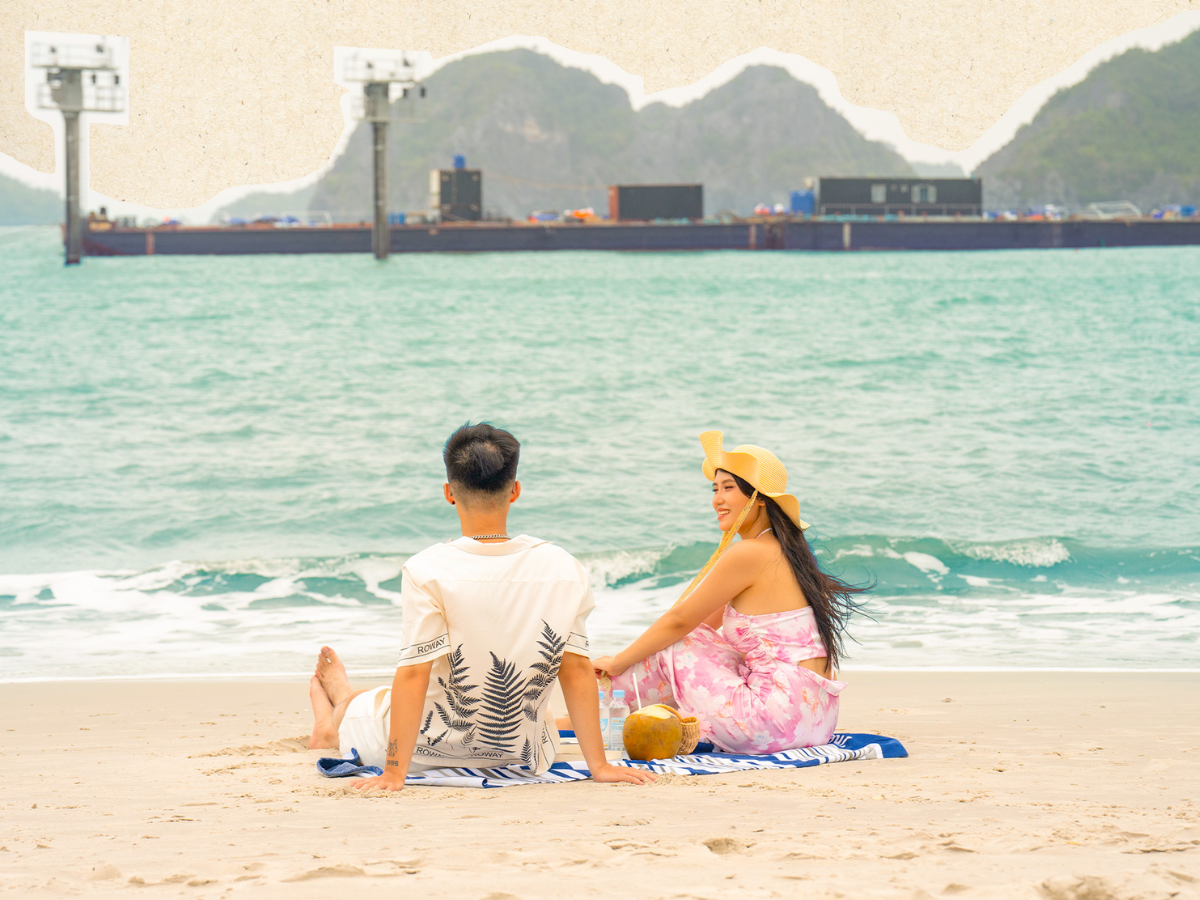 Ngoài trang phục, phụ kiện như kính màu, túi cói, sneaker trắng hoặc sandal thấp cũng giúp việc di chuyển thoải mái hơn.