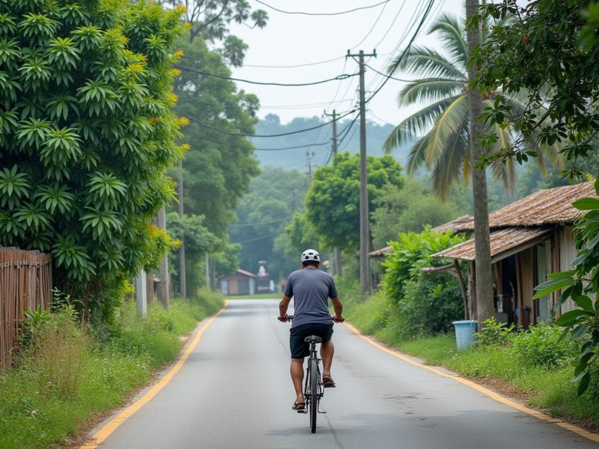 Đạp xe ở làng Việt Hải để cảm nhận trọn vẹn vẻ đẹp nguyên sơ của ngôi làng biệt lập.