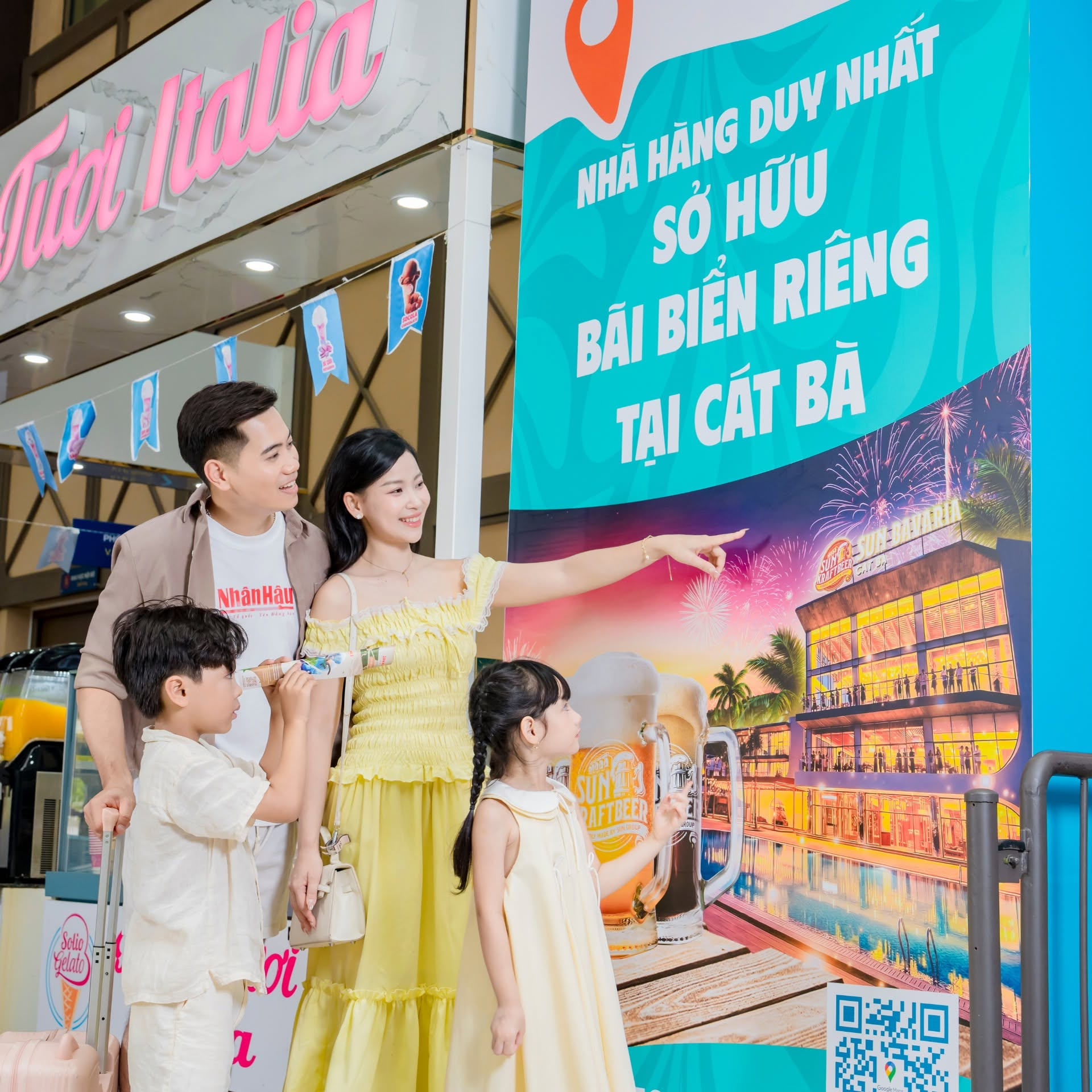 Sun Bravia Cat Ba sở hữu không gian hướng biển rộng mở bên Vịnh trung tâm.
