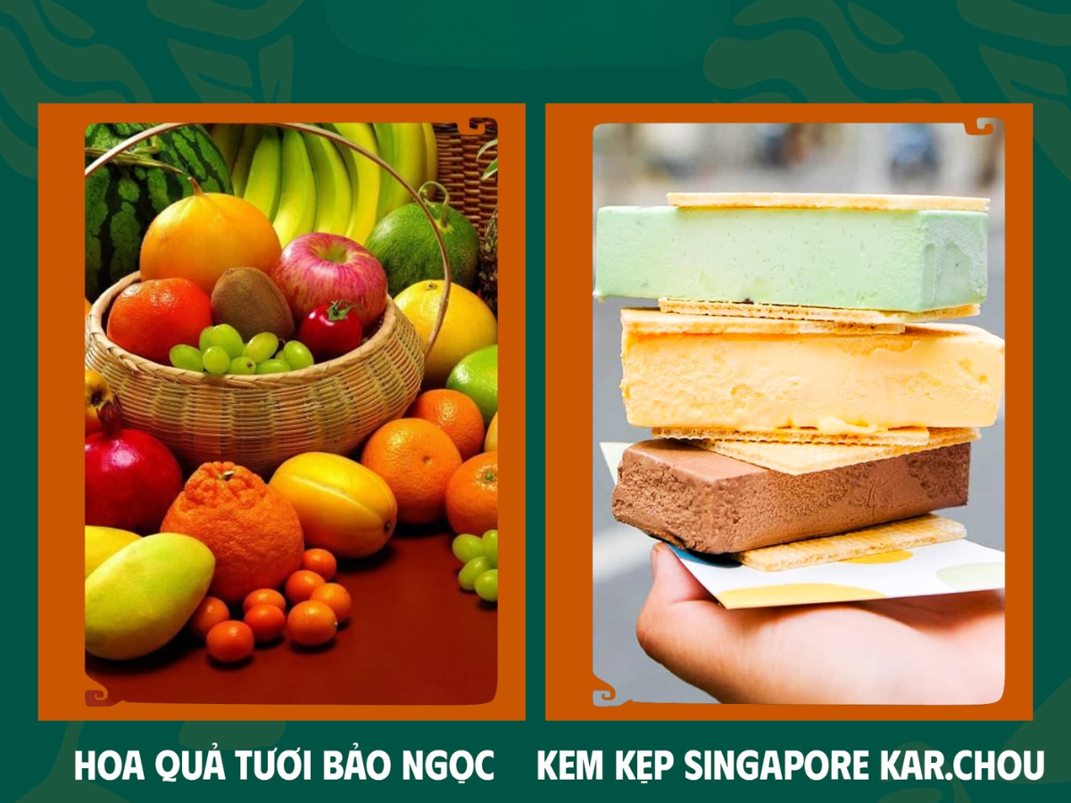 Các gian hàng kem thường thu hút nhiều gia đình có trẻ nhỏ nhờ thực đơn phong phú.
