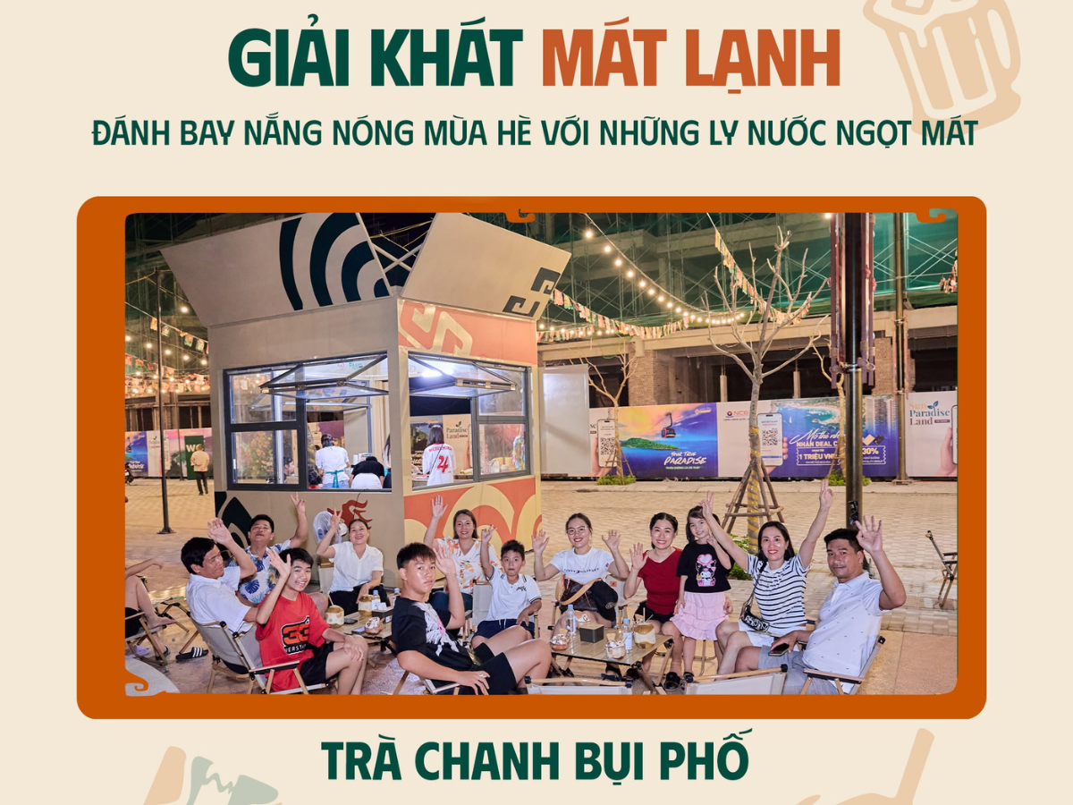 Những thức uống mát lạnh kết hợp cùng không khí biển về đêm tạo nên trải nghiệm thư giãn rất riêng của phố lễ hội.
