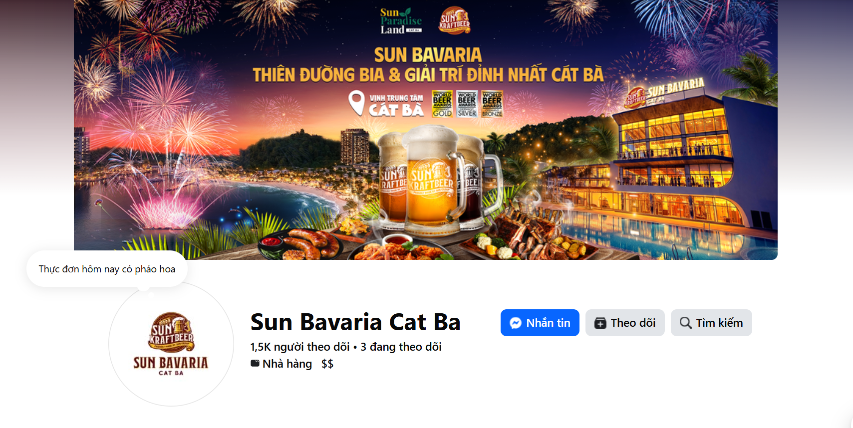 Fanpage nhà hàng Sun Bavaria Cat Ba
