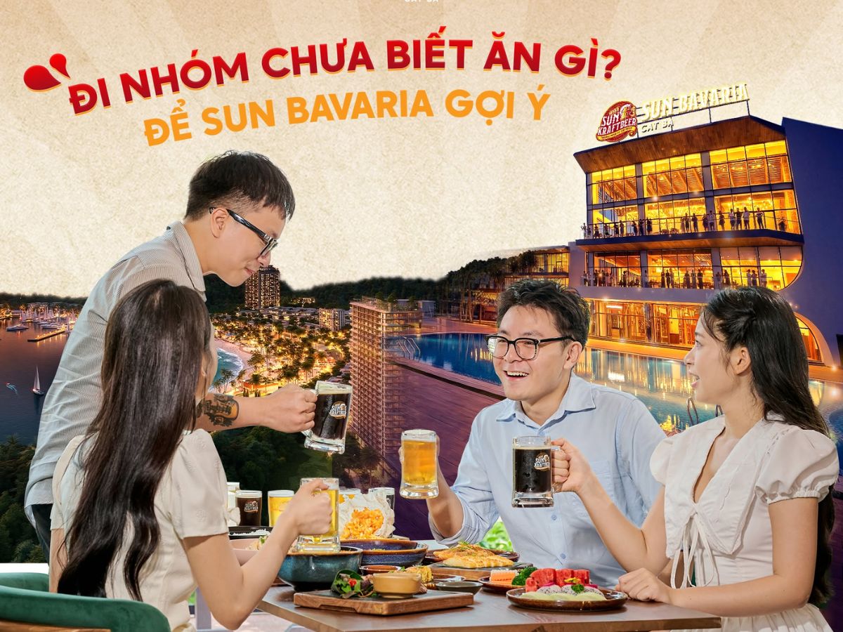 Thực đơn đa dạng từ hải sản địa phương, món Âu đến bia thủ công tại Sun Bavaria