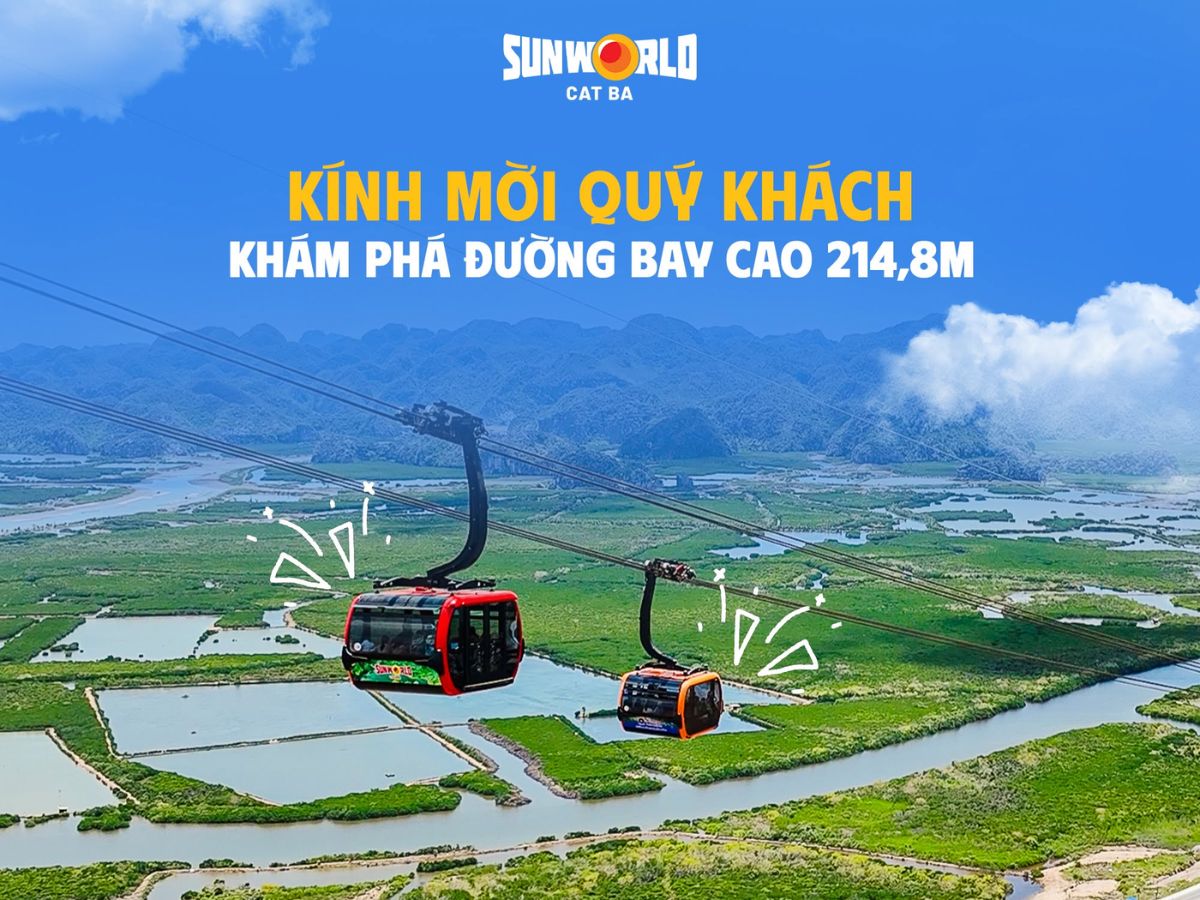 Cáp treo kết hợp xe điện mang lại trải nghiệm mới mẻ, thuận tiện và có thêm cơ hội ngắm cảnh từ trên cao