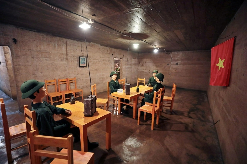 Quan Y Cave preserves traces of history within its natural limestone surroundings