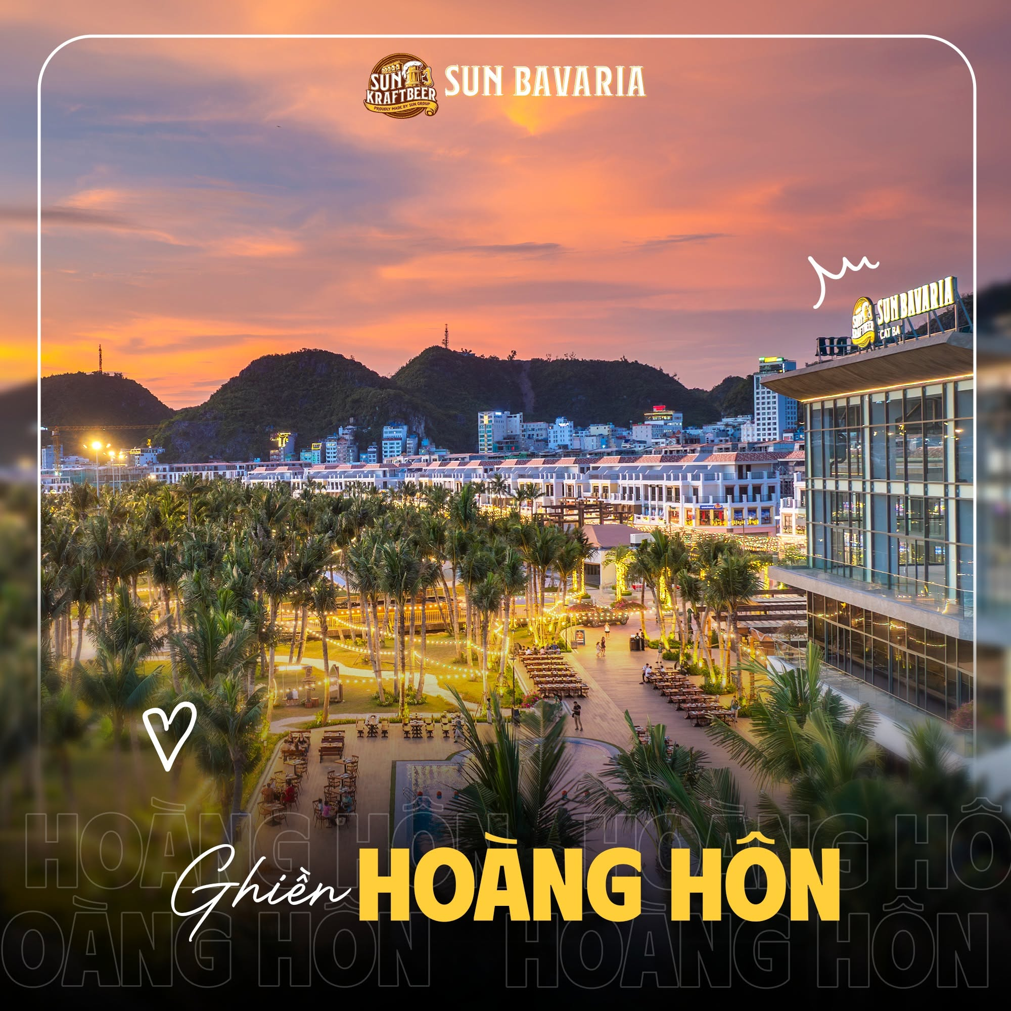 Romantic sunset views at Sun Bavaria Cat Ba