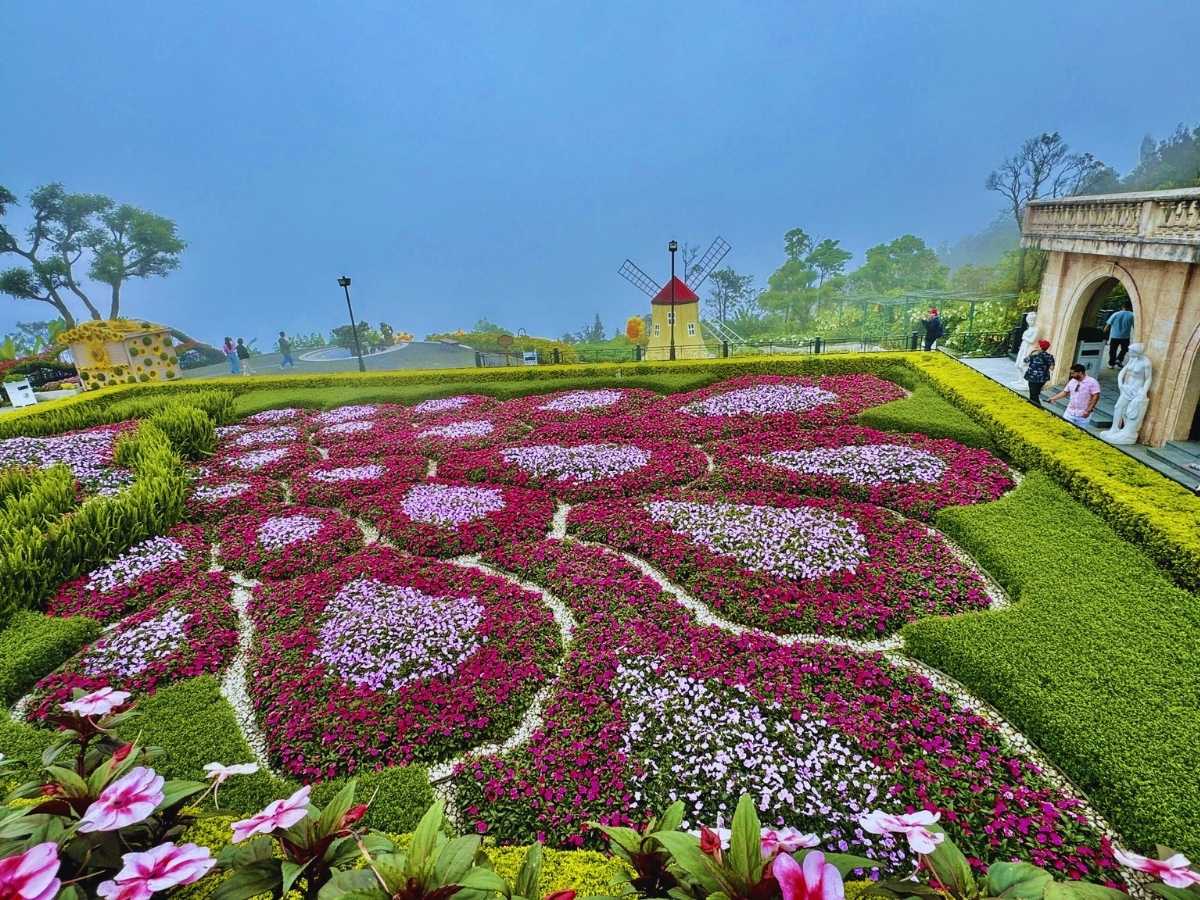 Vườn hoa Le Jardin D'Amour nơi ngập tràn sắc hoa với nhiều chủ đề riêng biệt