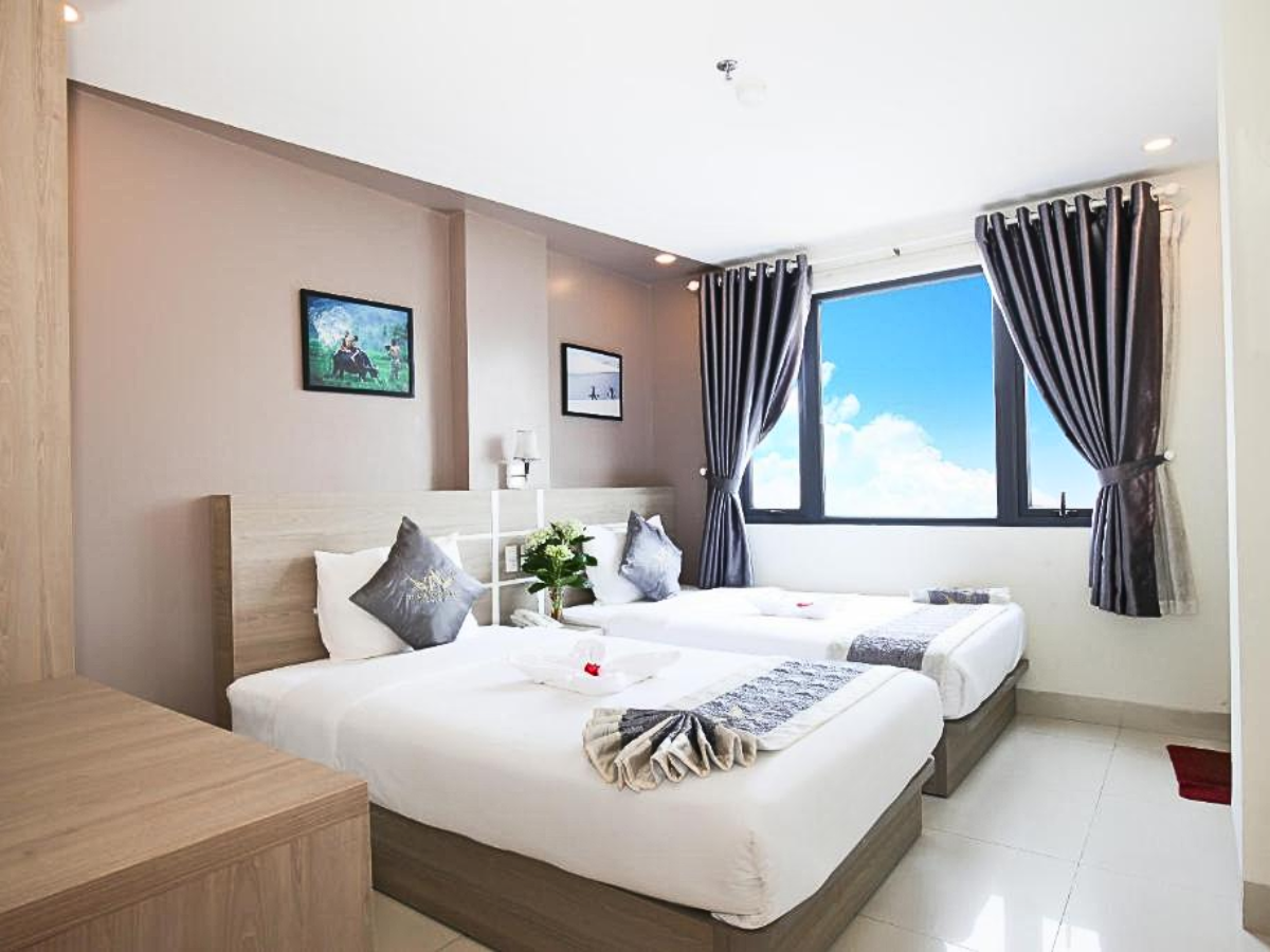 Phòng giường đôi rộng rãi tại Thành Nhân Motel