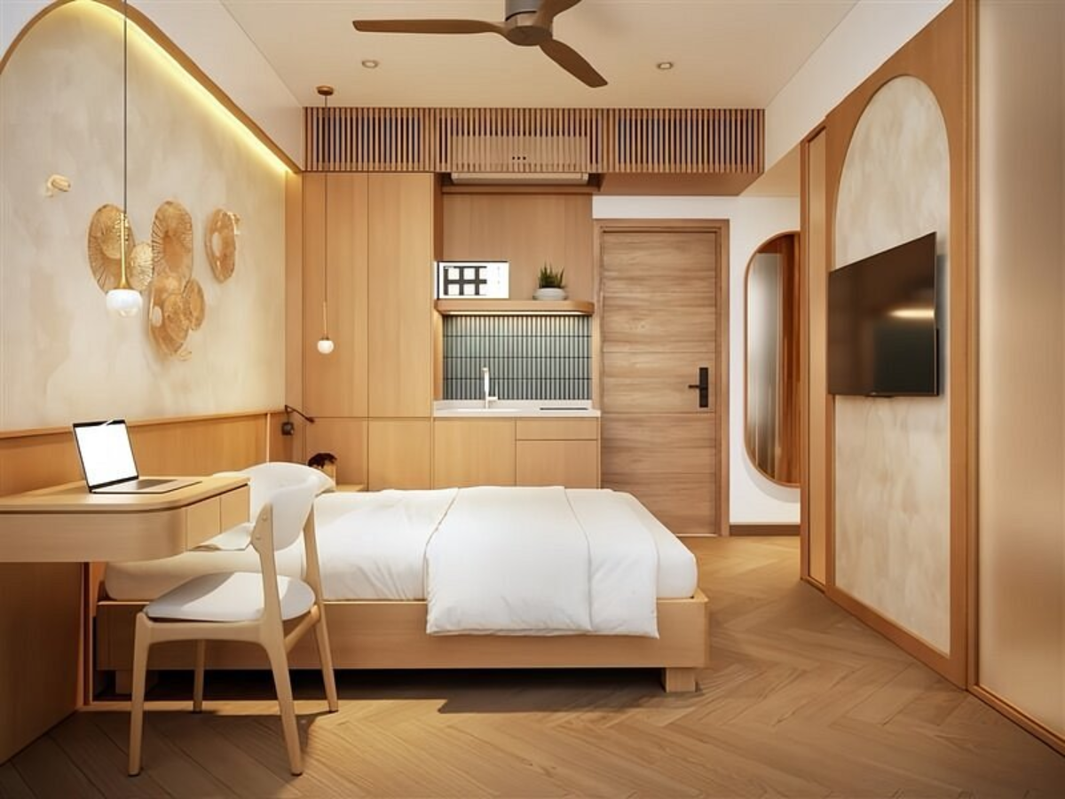 Phòng được thiết kế sang trọng nhưng vẫn ấm cúng