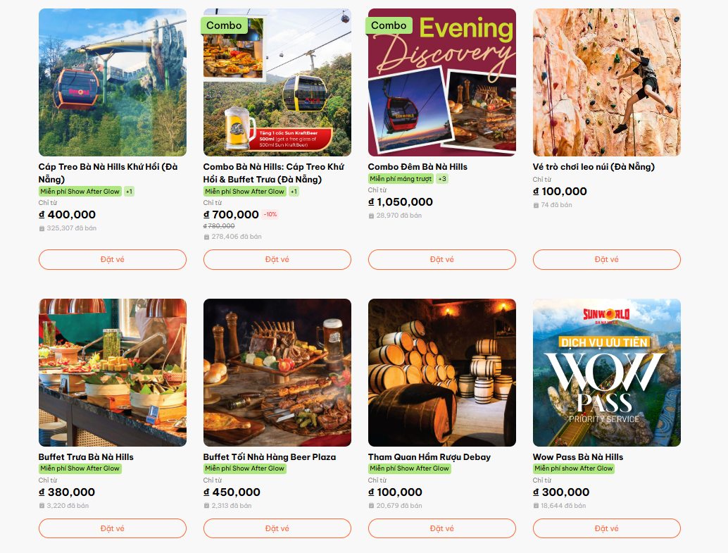 Du khách có thể đặt vé Sun World Ba Na Hills dễ dàng qua website chính thức của khu du lịch