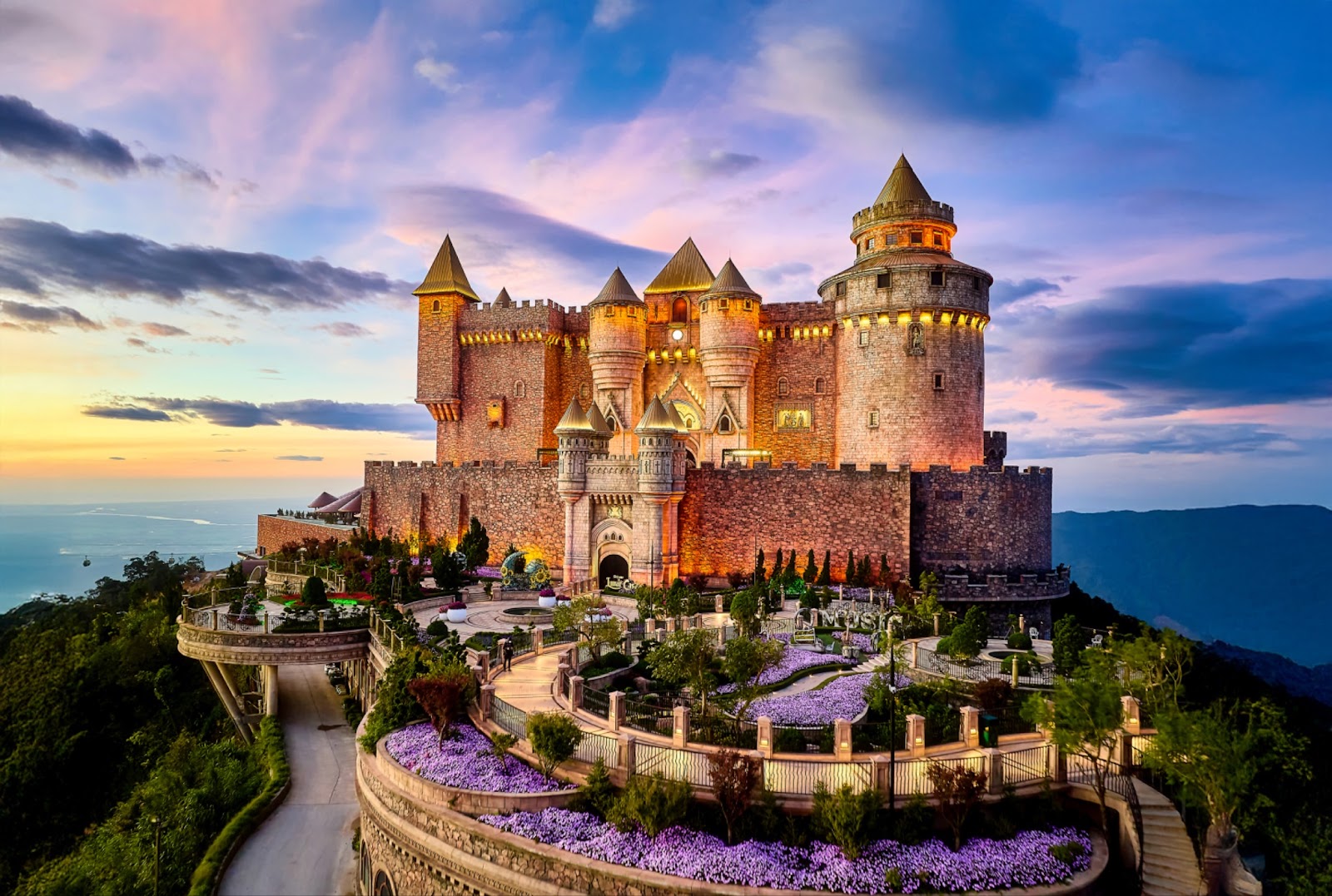 Lunar Castle emerges in all its splendour beneath a colourful sunset sky (Photo: Sun Group)