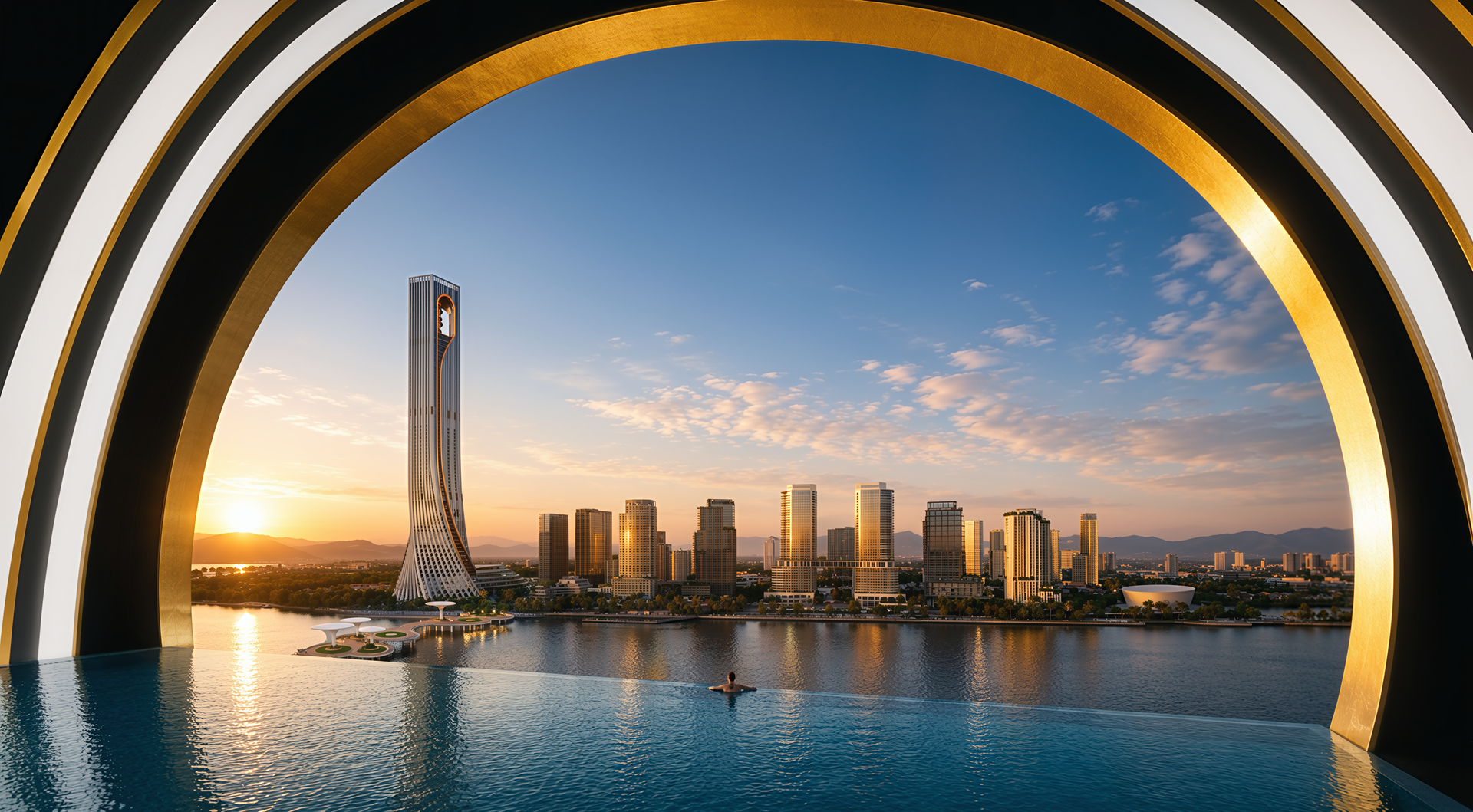 Sun Galaxy Complex sở hữu tầm nhìn “ôm trọn” đại đô thị Da Nang Downtown bên sông Hàn.