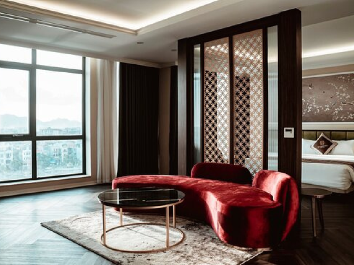Phòng nghỉ tiện nghi tại Riverside Hotel Hà Nam
