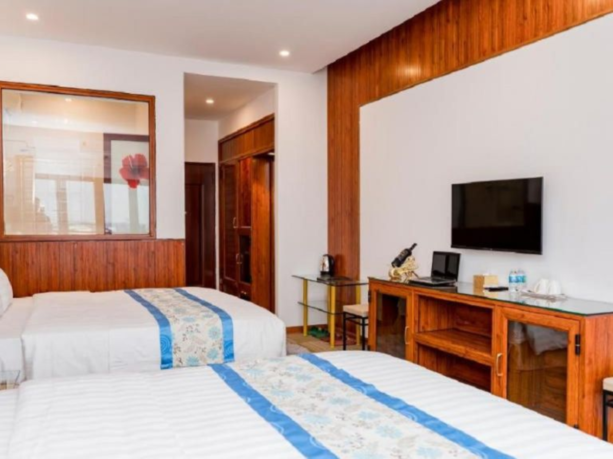 Không gian Bình An Nhiên Hotel theo phong cách tối giản tinh tế tạo cảm giác thư thái dễ chịu.