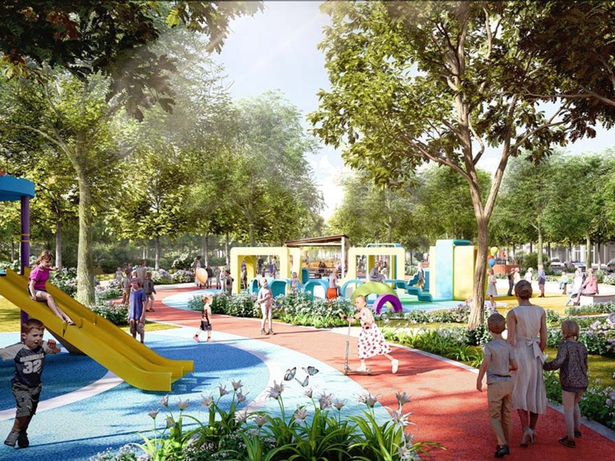 Khu vui chơi tại Sun Urban City giúp trẻ phát triển kỹ năng vận động an toàn. (Nguồn: Sưu tầm)