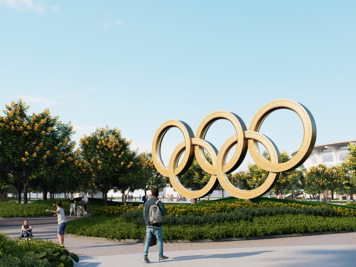 Công trình biểu tượng tại Sun Sports City kết hợp tinh thần thể thao hiện đại với bản sắc văn hóa Hà Nam. (Nguồn: Sưu tầm)