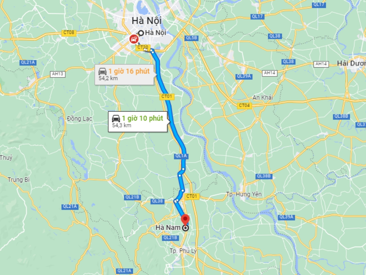 Khoảng cách từ Hà Nội đến Hà Nam không quá xa, thuận tiện di chuyển. (Nguồn: Sưu tầm)
