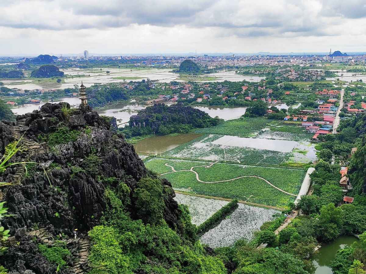 Trải nghiệm đáng giá ở Hang Múa là ngắm toàn cảnh Tam Cốc, chiêm ngưỡng tượng rồng đá uy nghi. (Nguồn: Sưu tầm)