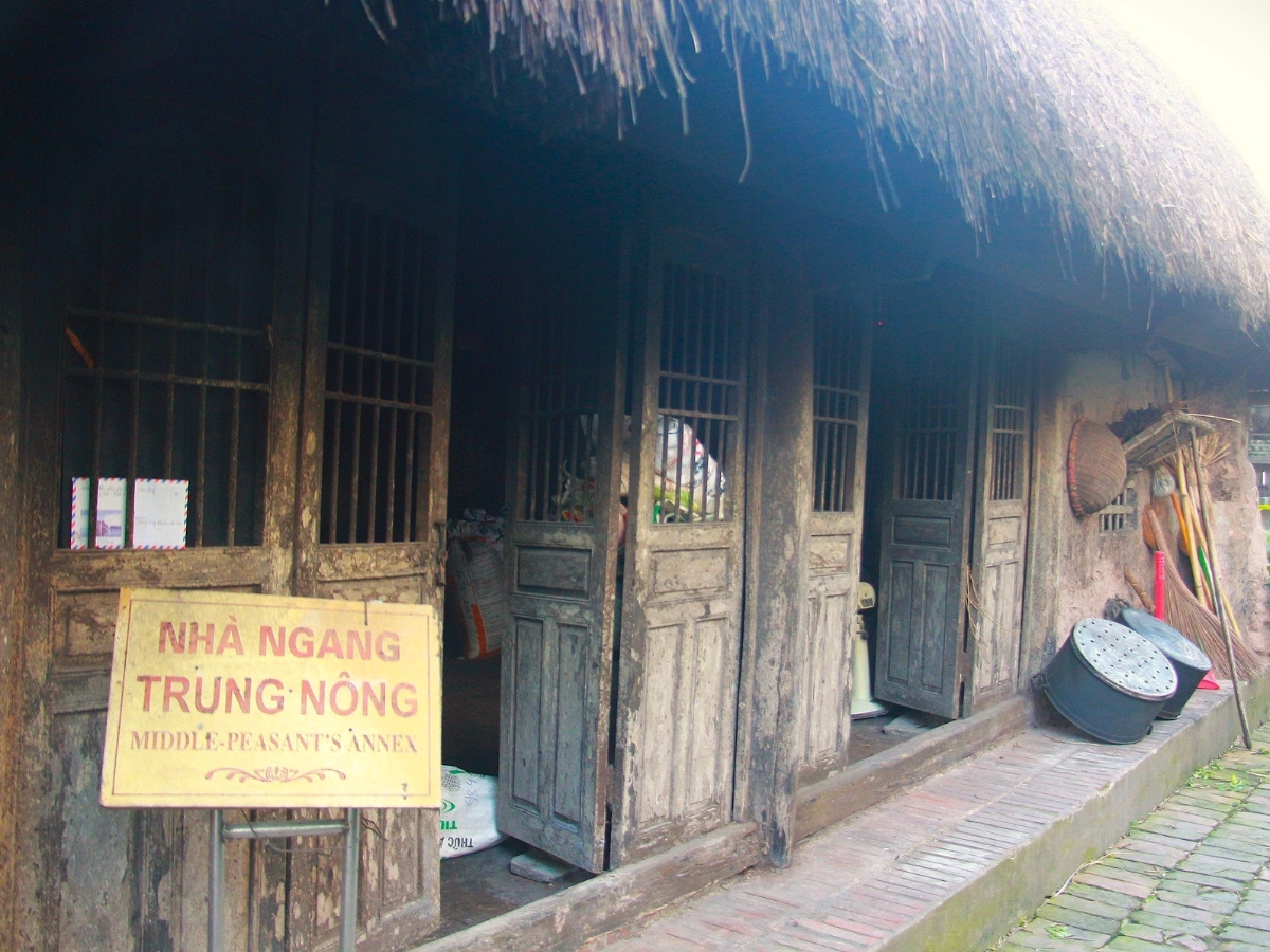 Mô hình nhà ngang trung nông thời xưa. (Nguồn: Sưu tầm)