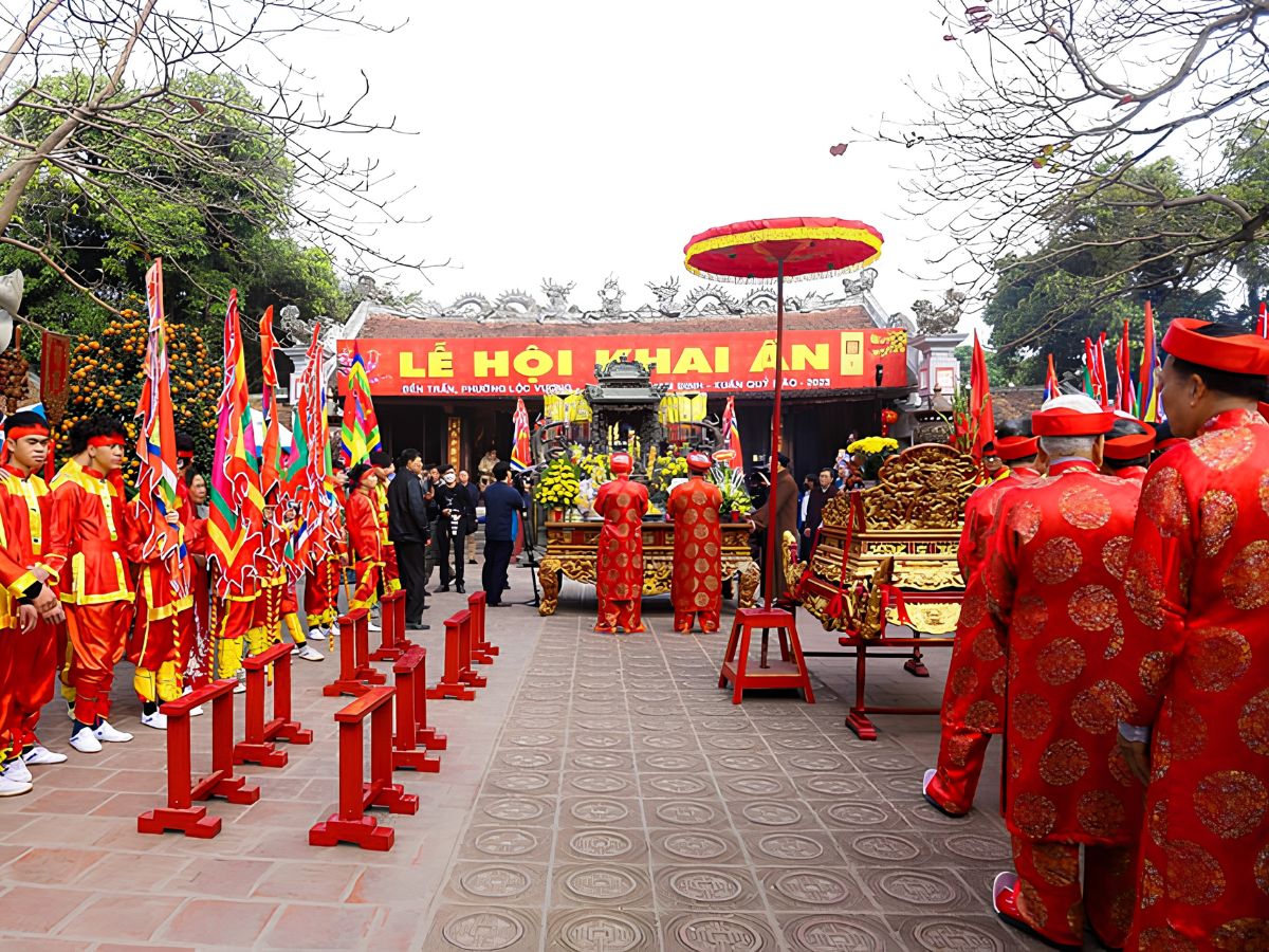 Lễ Khai Ấn là lễ hội quan trọng bậc nhất tại Nam Định. (Nguồn: Sưu tầm)