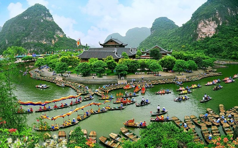 Bến thuyền Tràng An là nơi bắt đầu chuyến hành trình trải nghiệm thiên nhiên Tràng An hùng vĩ. (Nguồn: Sưu tầm)