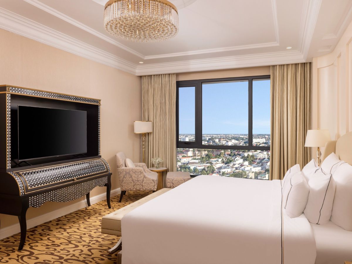 Hệ thống phòng tại Meliá Vinpearl Phủ Lý được thiết kế theo phong cách căn hộ khách sạn hiện đại với không gian rộng rãi và tầm nhìn bao quát thành phố. (Nguồn: Sưu tầm)