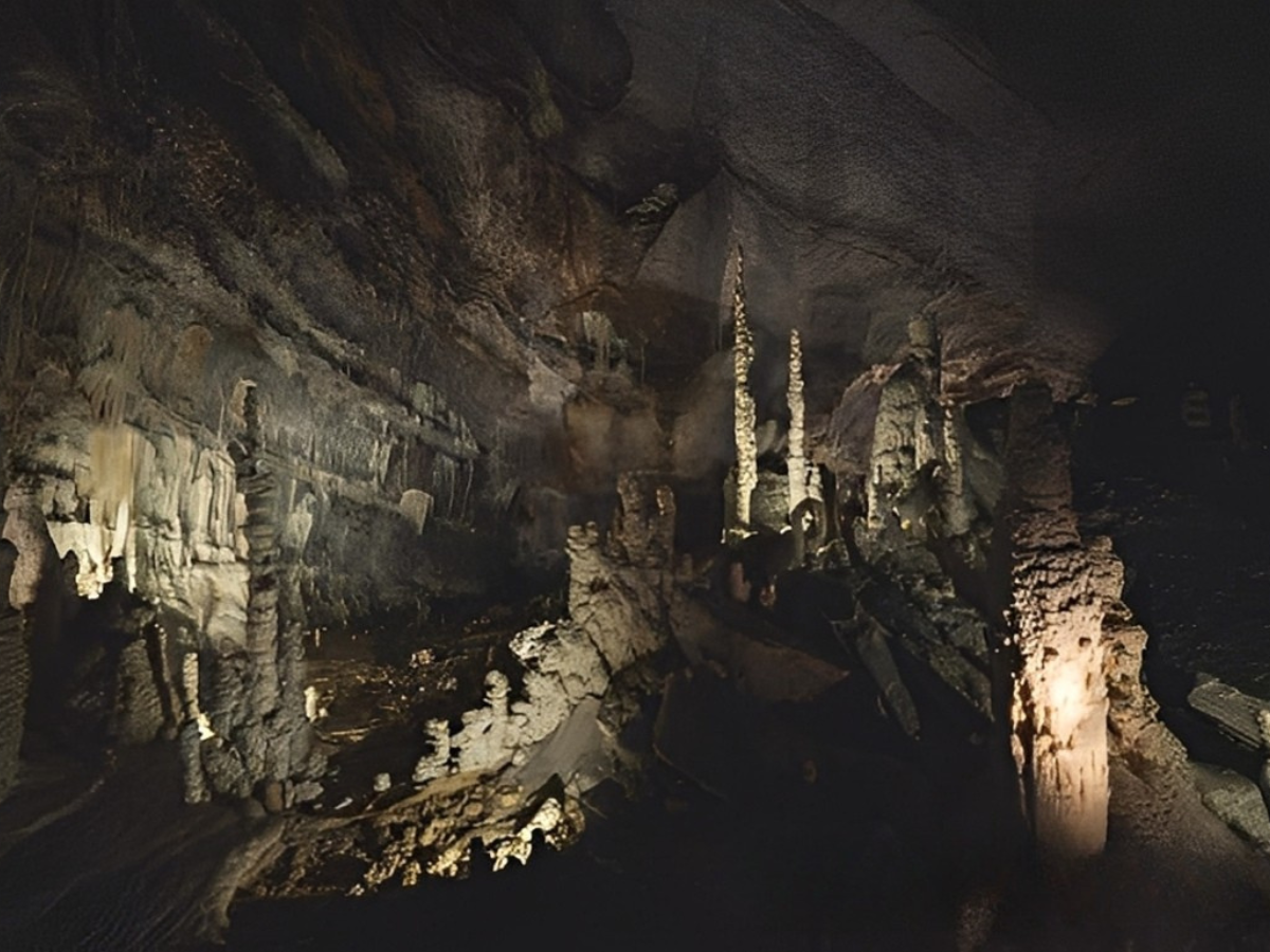 Hình dạng uốn lượn như thân rồng đang thắt túi của Động Phúc Long