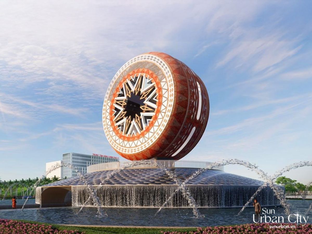 Quảng trường trống Đọi Tam là điểm nhấn của Sun Urban City