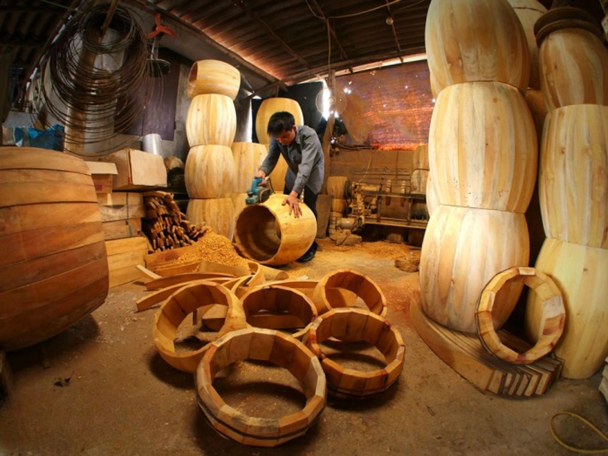 Sự khéo léo của những nghệ nhân làng trống Đọi Tam