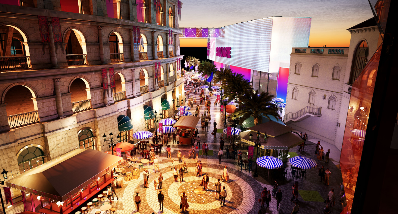 Phối cảnh Quảng trường Nụ hôn rực rỡ - Kiss Square.