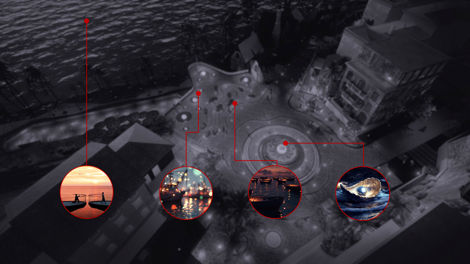 Phối cảnh 4 khu vực trải nghiệm tại Quảng trường Ngọc Trai