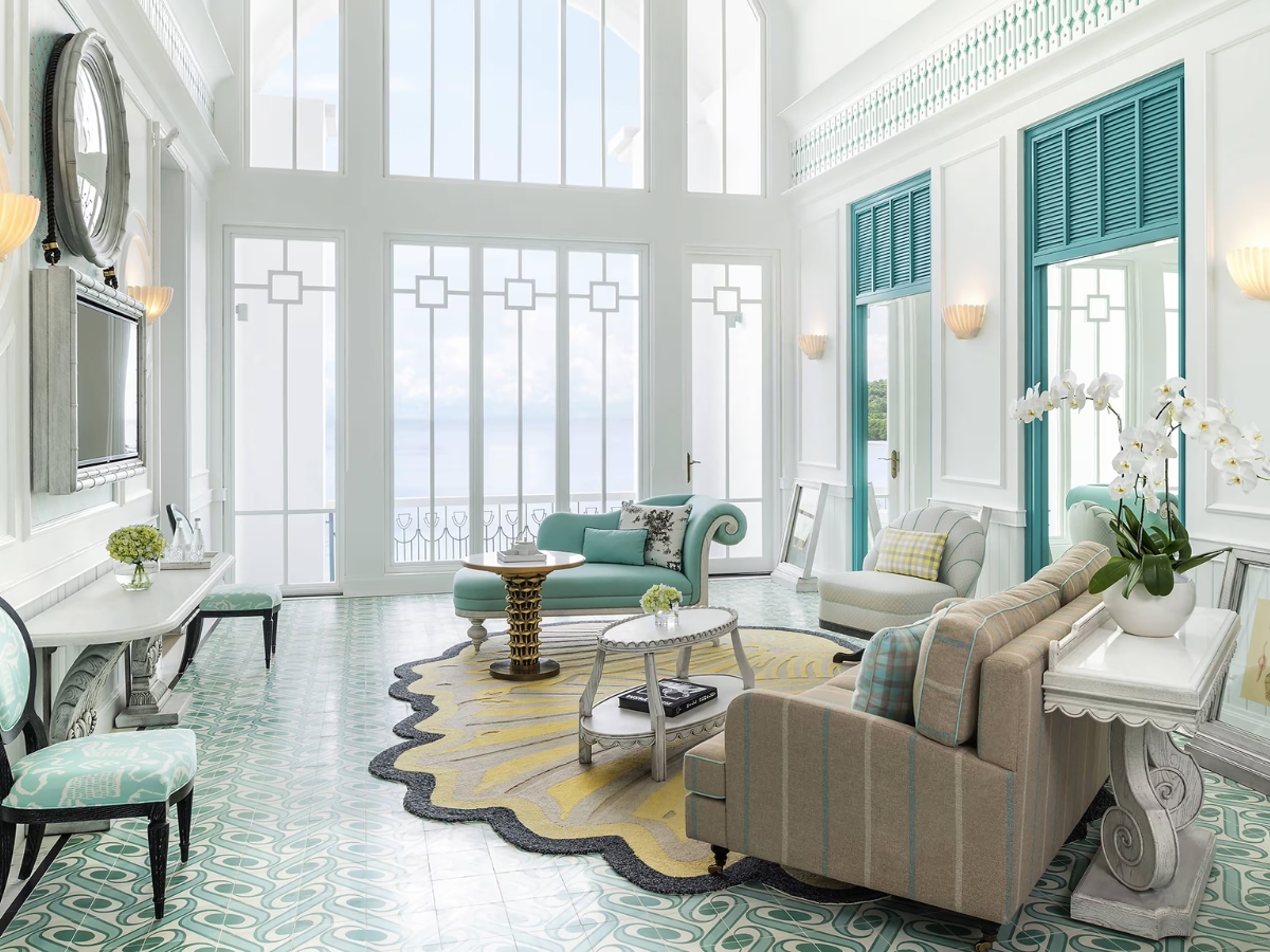 Không gian tinh tế, sang trọng tại phòng Turquoise Suite.