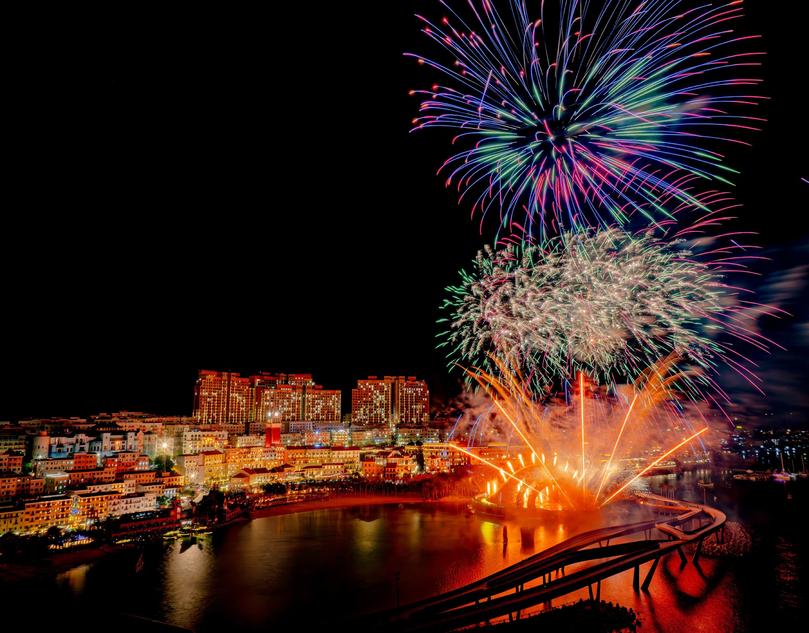 Pháo hoa mãn nhãn của show Nụ hôn của biển cả