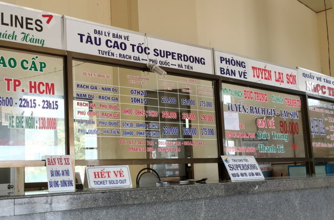 Du khách có thể mua vé trực tiếp ngay tại bến tàu Rạch Giá