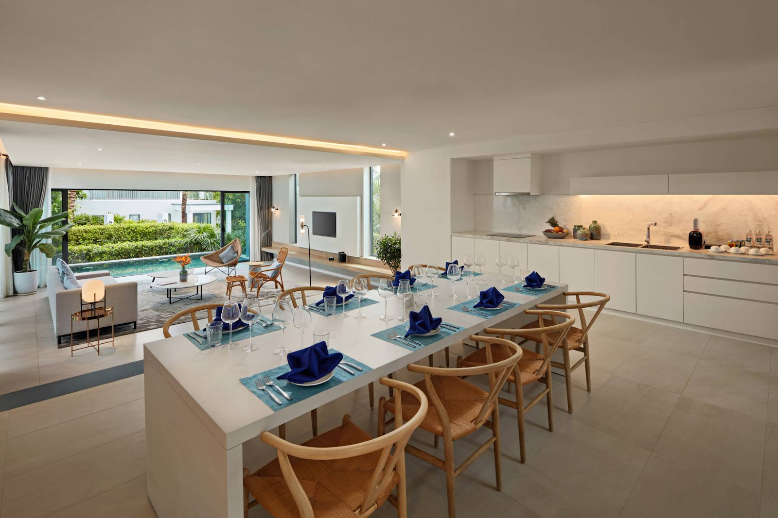 Không gian sang trọng của Garden villa 3 phòng ngủ với hồ bơi riêng