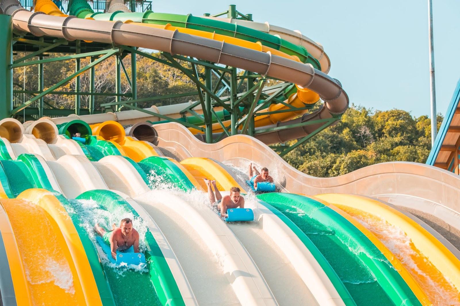 Couples can enjoy some splash actions at Aquatopia Water Park