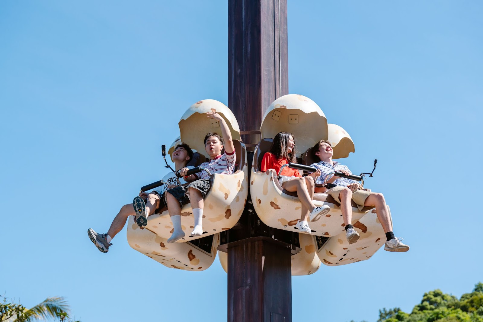 Visitors enjoy a high-flying adventure on the Eagle Nest at Sun World Hon Thom