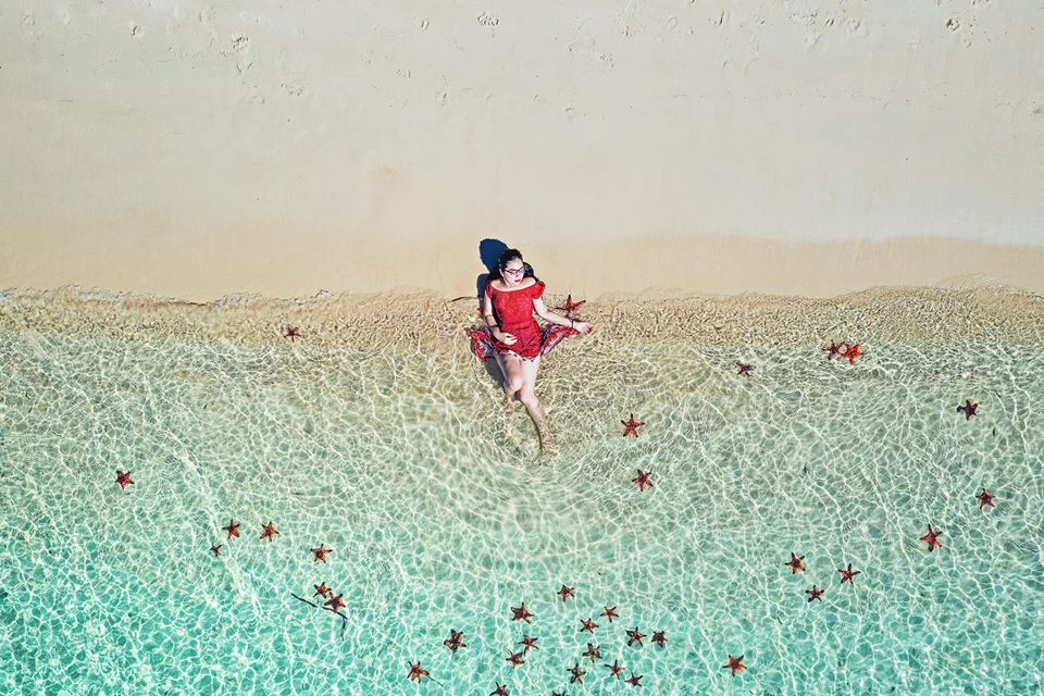 Mặt nước nông và lặng giúp quan sát rõ sao biển trong điều kiện thuận lợi. (Ảnh: Sưu tầm)