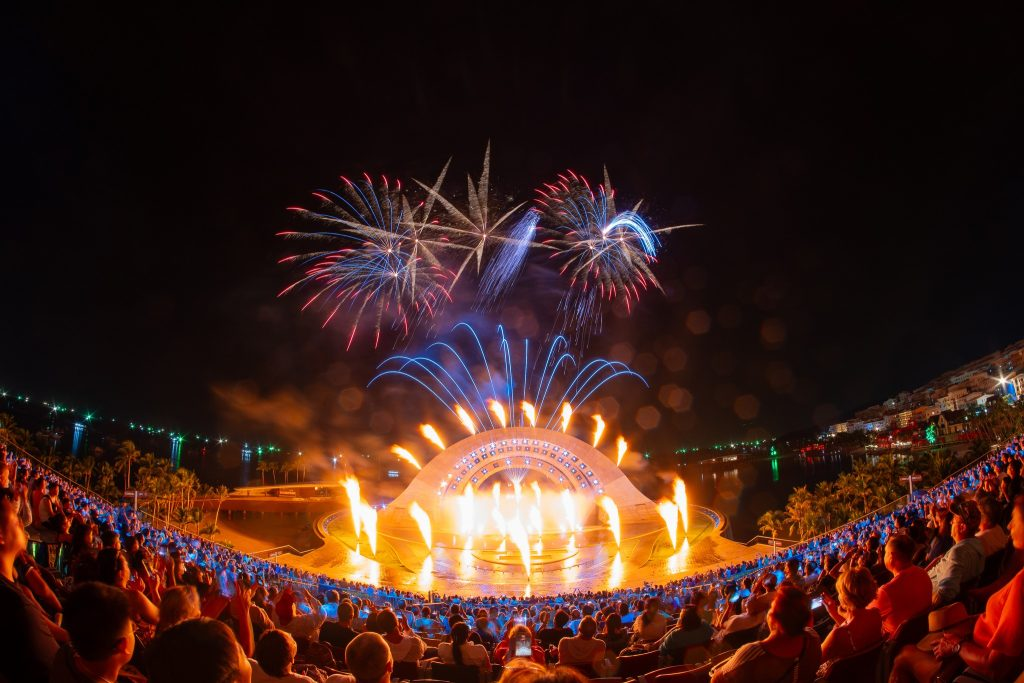 Spectacular fireworks displays at Sunset Town