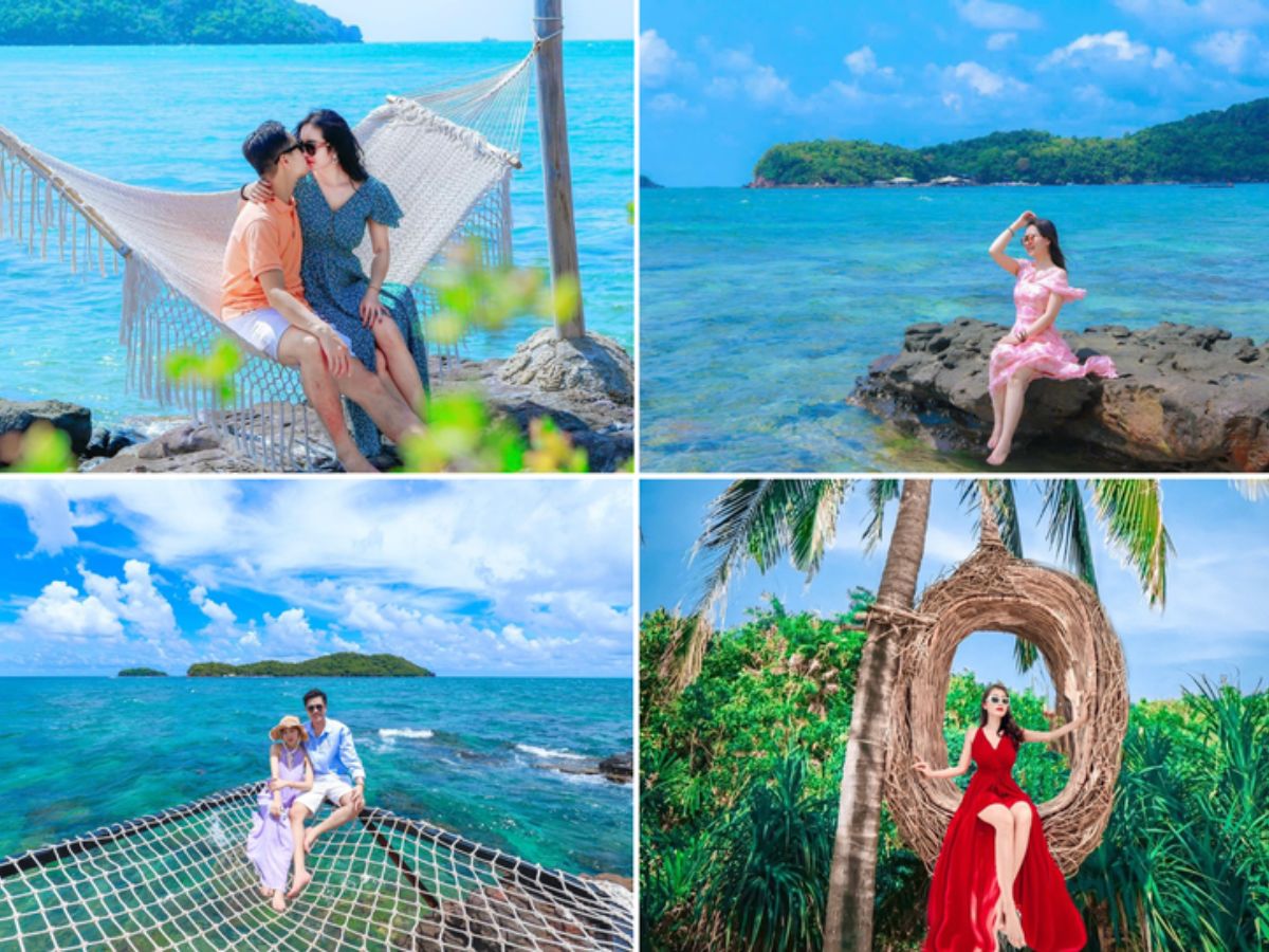 Lựa chọn trang phục có gam màu tươi sáng cùng phụ kiện phù hợp sẽ giúp du khách dễ dàng sở hữu những bức ảnh nổi bật tại Phú Quốc. (Nguồn: Sưu tầm)
