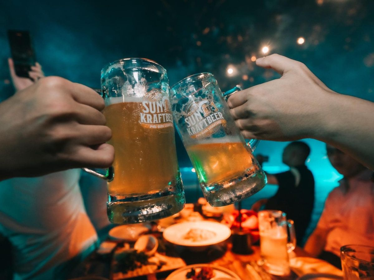 Những ly Sun KraftBeer Phu Quoc tại Brew House