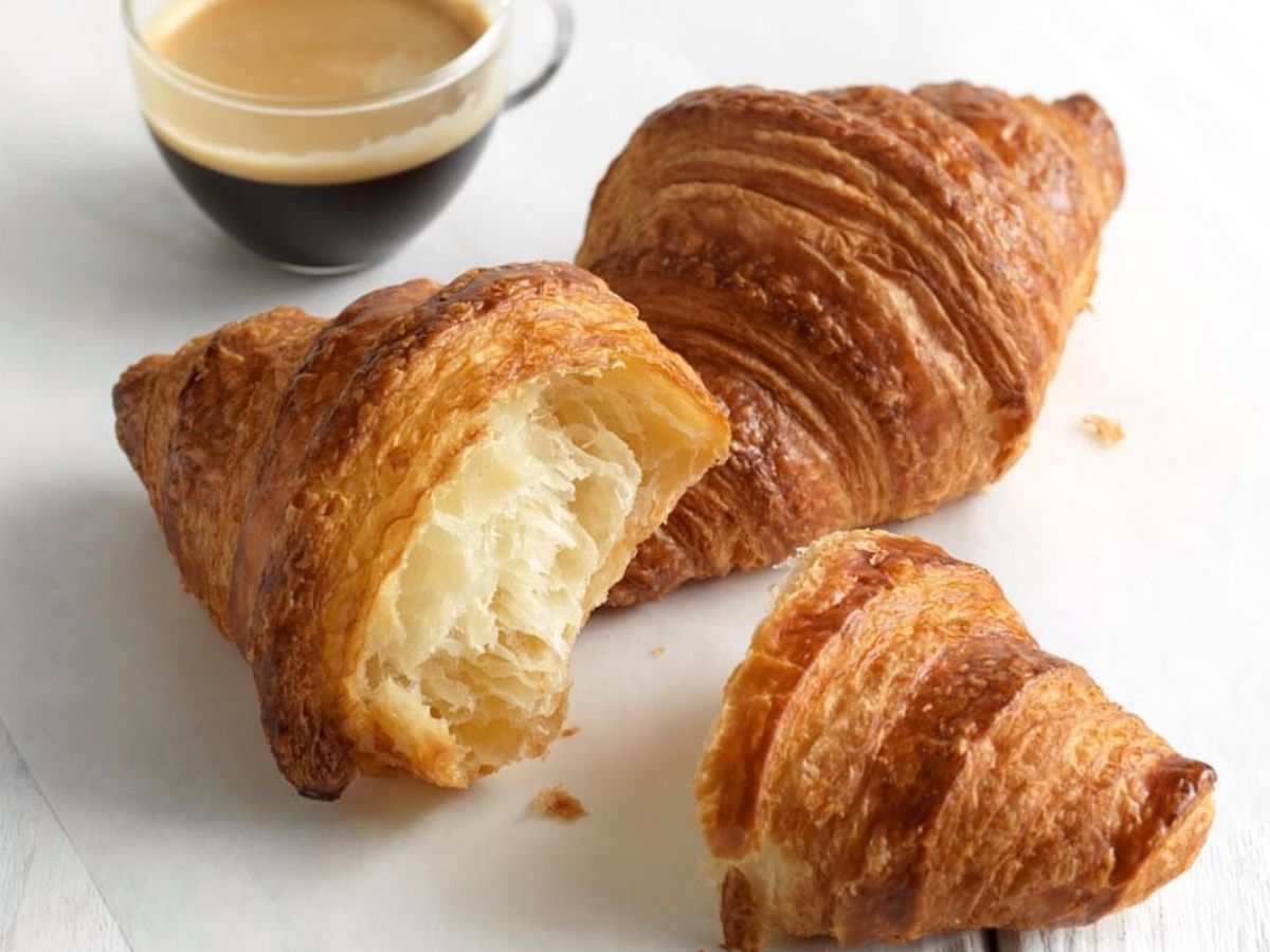 Croissant bơ Eric Kayser dùng cùng cà phê nóng