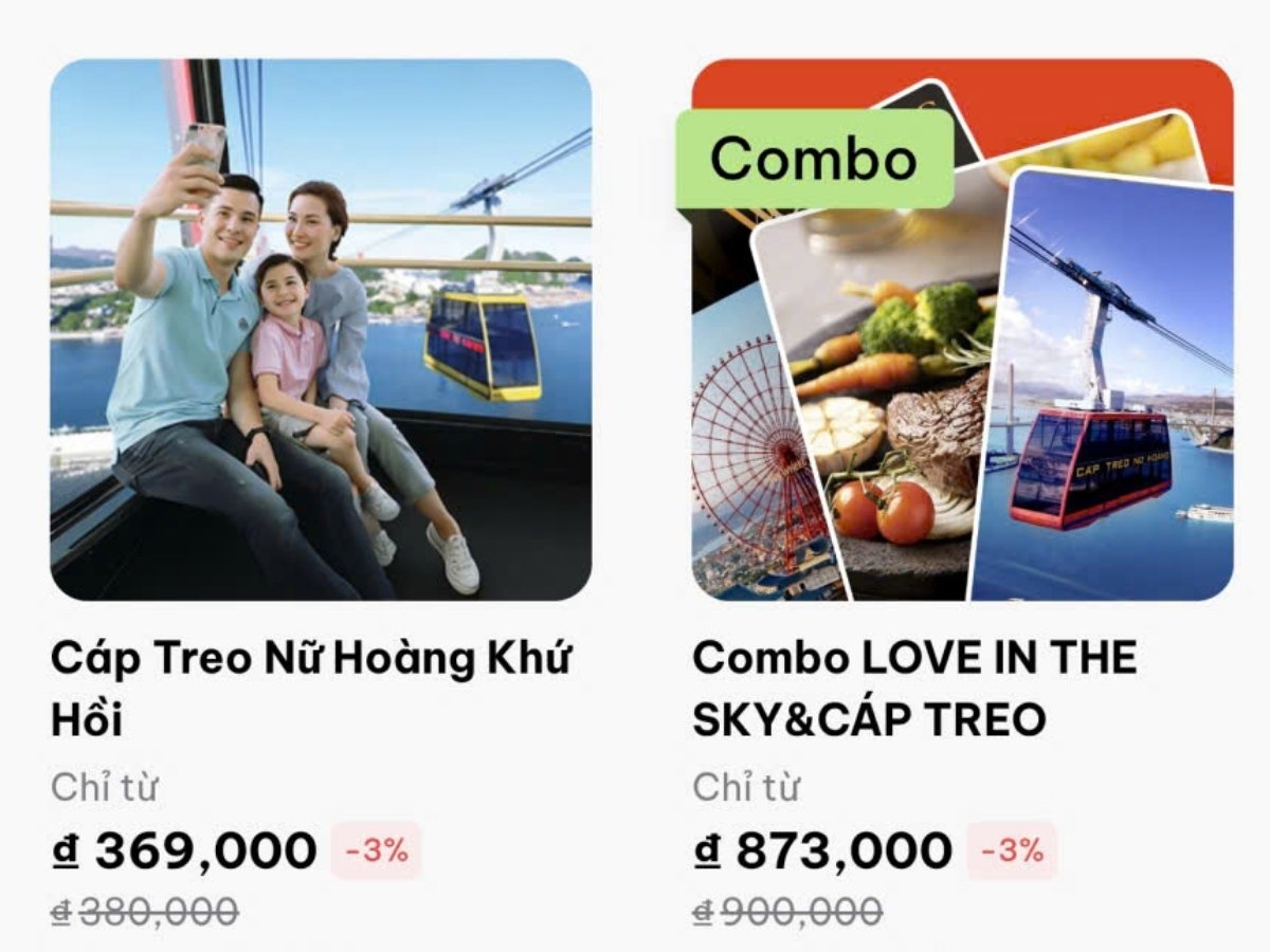 Sau khi vào website, bạn chọn khu vực Sun World Ha Long và chọn loại vé theo nhu cầu
