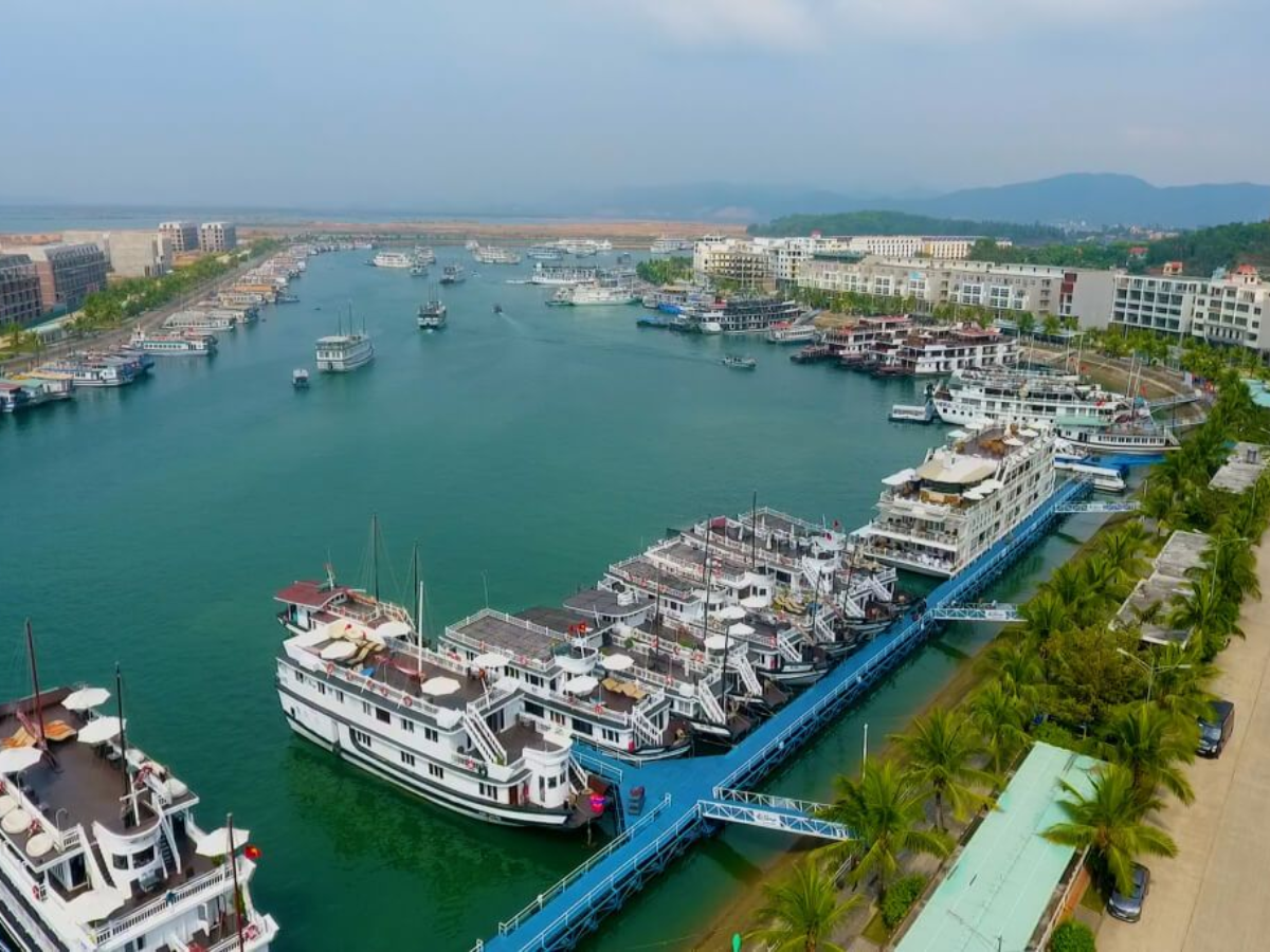 Cảng tàu du lịch quốc tế Tuần Châu nằm trên đảo Tuần Châu cách trung tâm Bãi Cháy khoảng 10 đến 15 phút di chuyển.