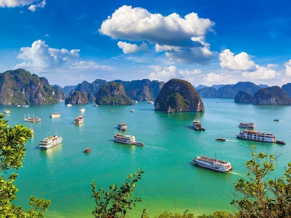 Tháng 10 mang đến ánh sáng dịu nhẹ khiến Vịnh Hạ Long với hàng nghìn đảo đá vôi trở nên mềm mại hơn.